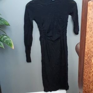 Black Merino wool dress